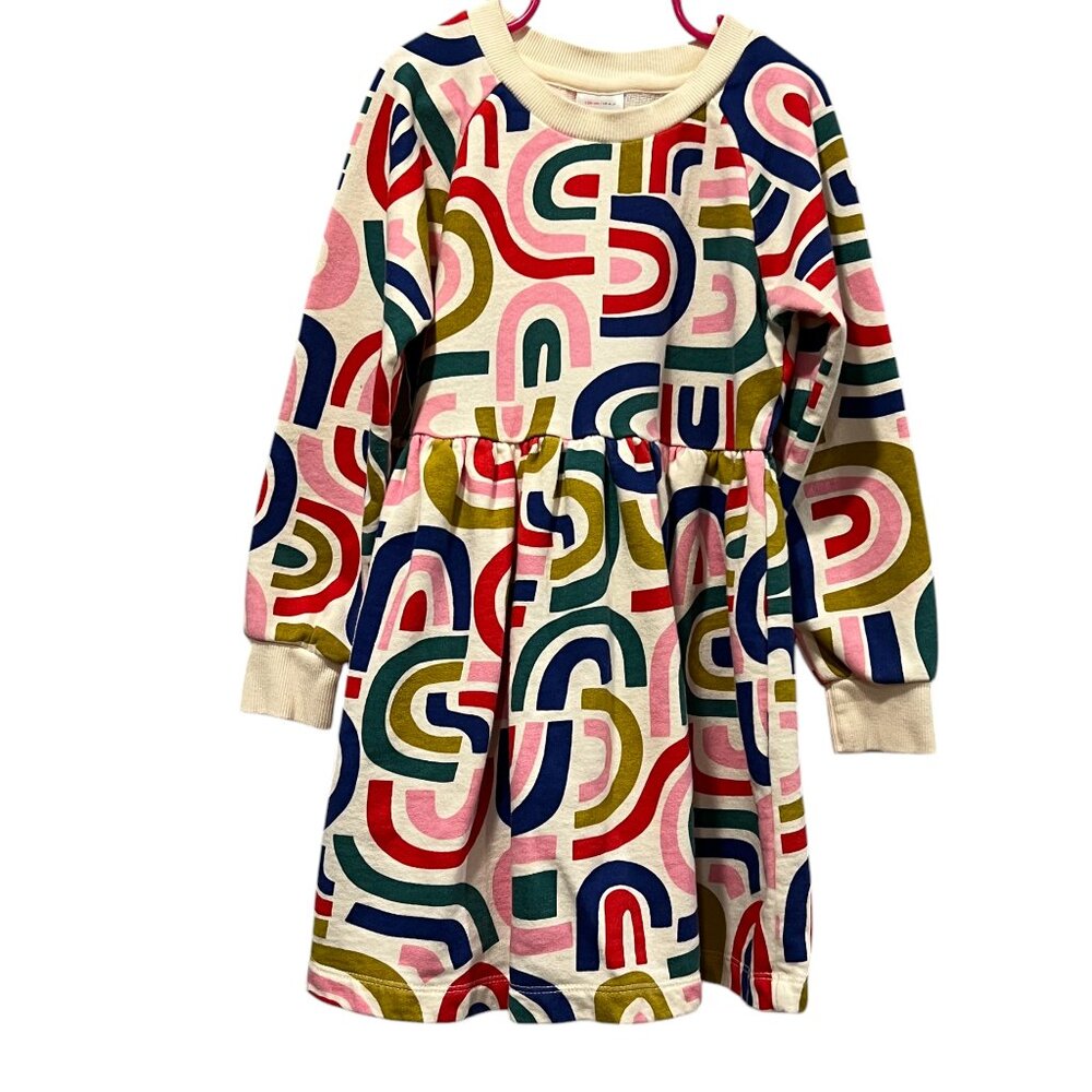 Hanna Andersson French Terry Rainbow Print Dress, 120 (6-7 yrs)